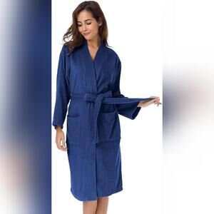 NWT SIORO Terry Cloth Bath Robe with Pockets, Soft Long Cotton Plush, Small 4-6